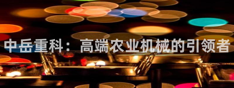 天跃娱乐天宏娱乐：中岳重科：高端农业机械的引领者