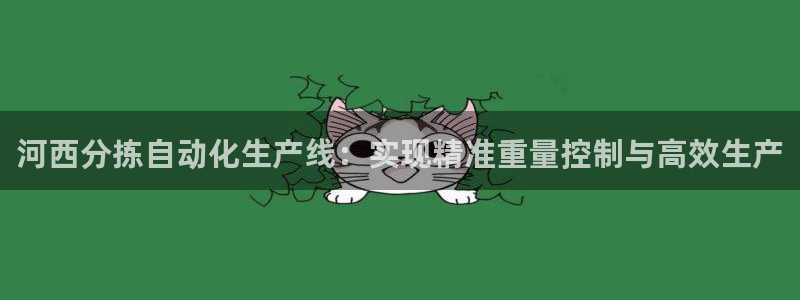 天宏娱乐宝叔：河西分拣自动化生产线：实现精准重量控制与高效生