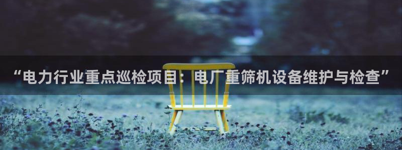 天宏娱乐天跃传媒招聘：“电力行业重点巡检项目：电厂重筛机设备