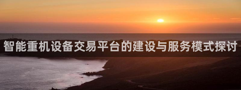 天宏娱乐直播间在哪：智能重机设备交易平台的建设与服务模式探讨